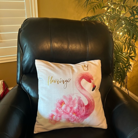 NEW Flamingo throw pillow pillowcase only - Picture 2 of 8